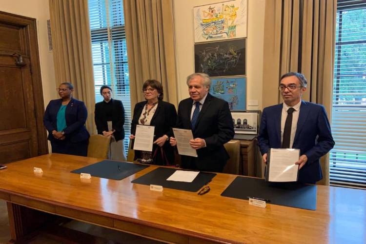 Firma de convenio entre ACI Américas y OEA. Crédito: ACI Américas Firma de convenio entre ACI Américas y OEA. Crédito: ACI Américas